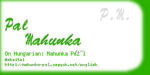 pal mahunka business card